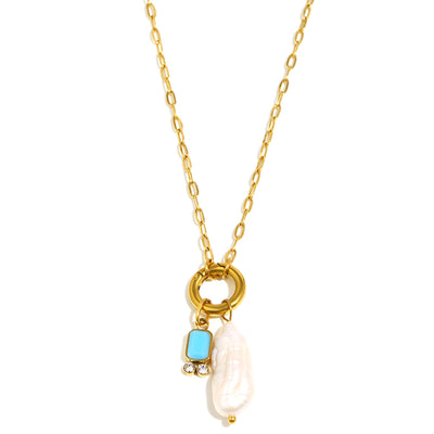 Amelie's Pearl Charm Necklace
