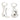 Amy's Cowboy Earrings Silver