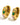 Athena's Multicoloured Hoops Gold