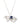 Bee's Dinosaur Necklace Silver Blue