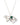 Bee's Dinosaur Necklace Silver Green