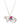 Bee's Dinosaur Necklace Silver Pink