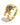 Bee's Dinosaur Ring Gold Blue