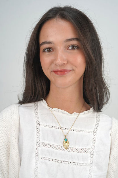 Antonia's green drop pendant