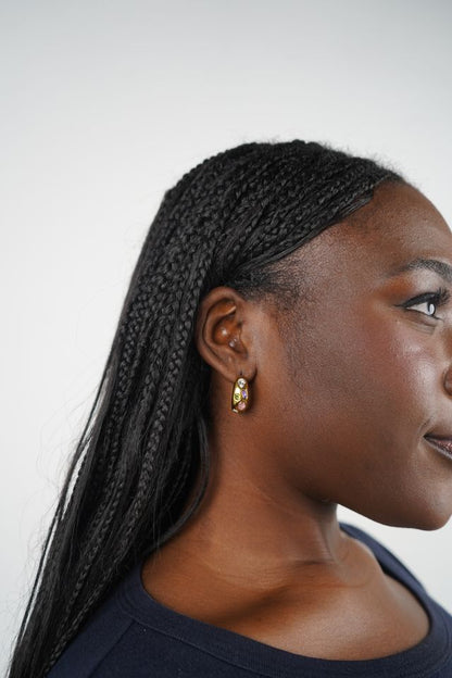 Emma’s multicolored gold hoops