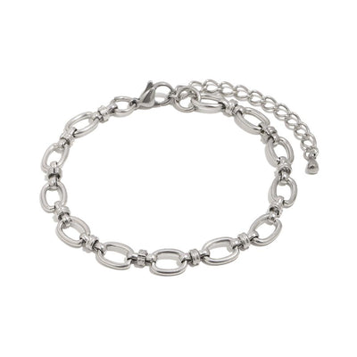 Bracelet chain with cross detailing in Silver