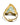 Elodie's Heart Ring Gold Light Blue