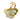 Elodie's Heart Ring Gold Light Blue