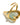 Elodie's Heart Ring Gold Light Blue