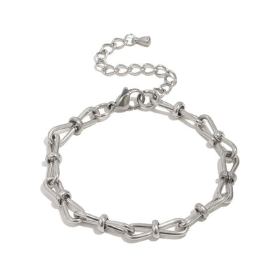 Chunky Chain With Infinity Loops In Silver