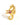 Isla's Seahorse Ring Gold Pink