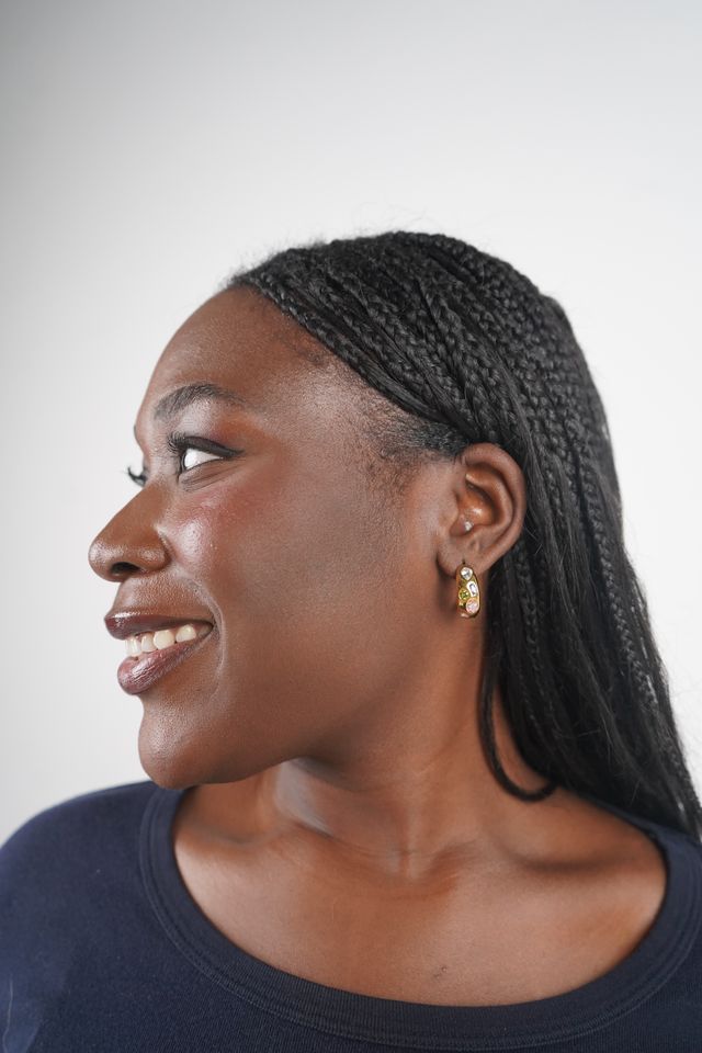 Emma’s multicolored gold hoops