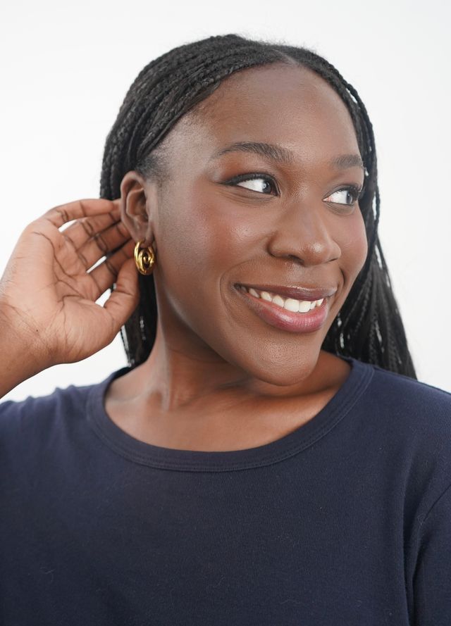 Tilly’s gold swirl earrings