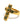 Lyla's Cross Ring Gold Green
