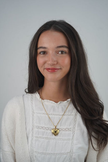 Ruby’s Heart Locket in Gold