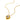 Melina's Heart Necklace Gold Clear