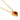 Melina's Heart Necklace Gold Red