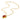 Melina's Heart Necklace Gold Red