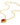 Melina's Heart Necklace Gold Red