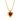 Melina's Heart Necklace Gold Red
