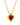 Melina's Heart Necklace Gold Red