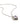 Melina's Heart Necklace Silver Clear
