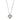 Melina's Heart Necklace Silver Clear