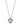 Melina's Heart Necklace Silver Clear