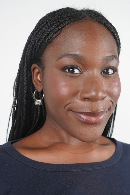 Marina's Feather Hoops In Silver