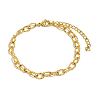 Plain gold loop chain