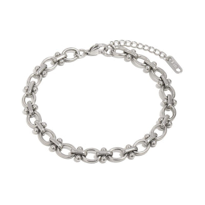 Plain silver loop chain