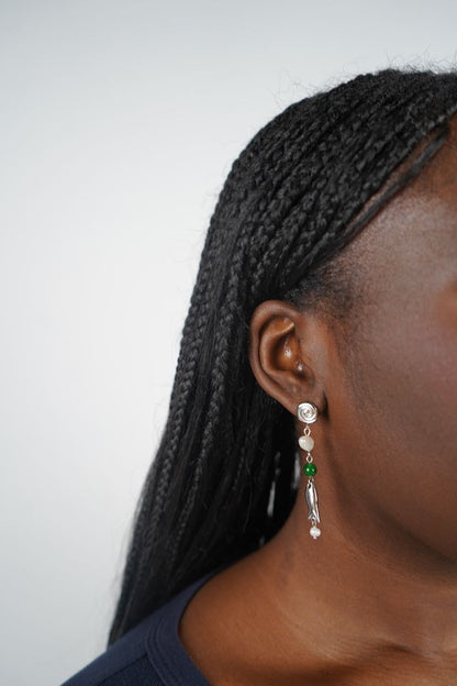 Tahlia's Fish Earrings In Silver