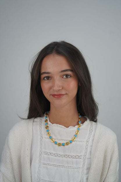 Joy's Blue Gemstone Necklace