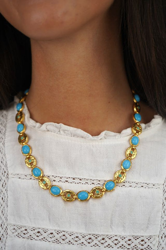 Joy's Blue Gemstone Necklace