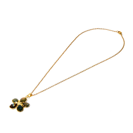 Aashni's black flower pendant