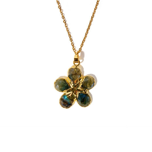 Aashni's black flower pendant