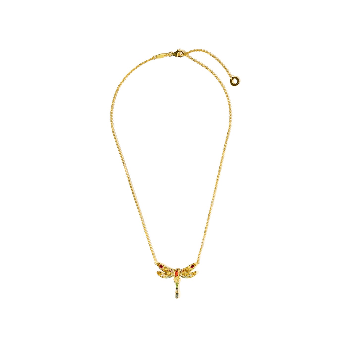 Dhalia's gold small dragonfly necklace