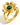 Riya's Flower Ring Gold Green