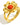 Riya's Flower Ring Gold Red