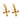 Rosie's Cross Huggies Gold Red
