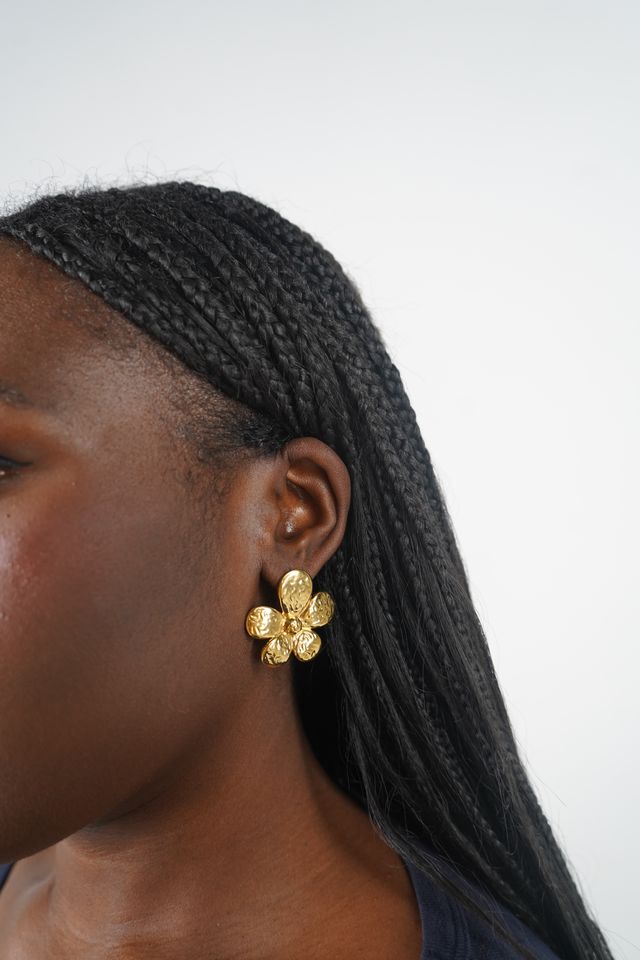 Camille's Gold Flower Earrings