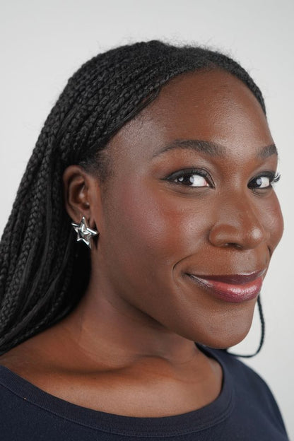 Ellie's Star Studs in Silver