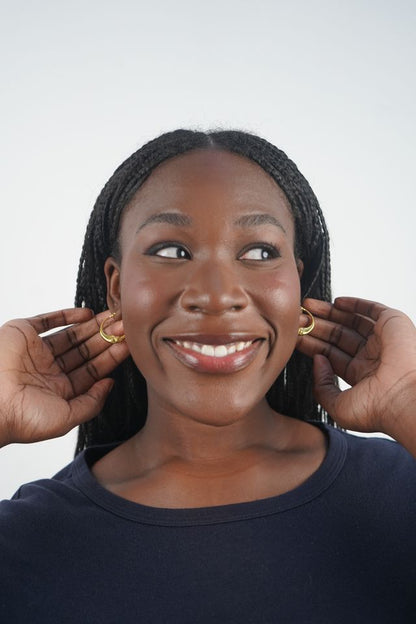 Selene's Moon Hoops In Gold