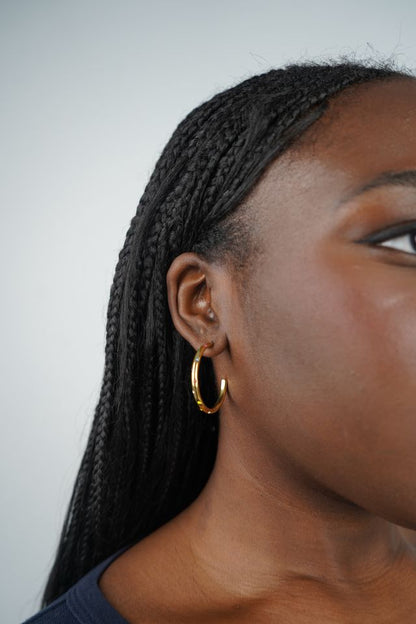 Zoe’s gemstone hoops