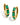 Vidia's Hoops Gold Green