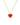 Viola's Heart Necklace Gold Red