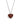 Viola's Heart Necklace Silver Red
