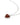 Viola's Heart Necklace Silver Red