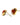 Viola's Heart Studs Gold Red
