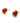 Viola's Heart Studs Gold Red